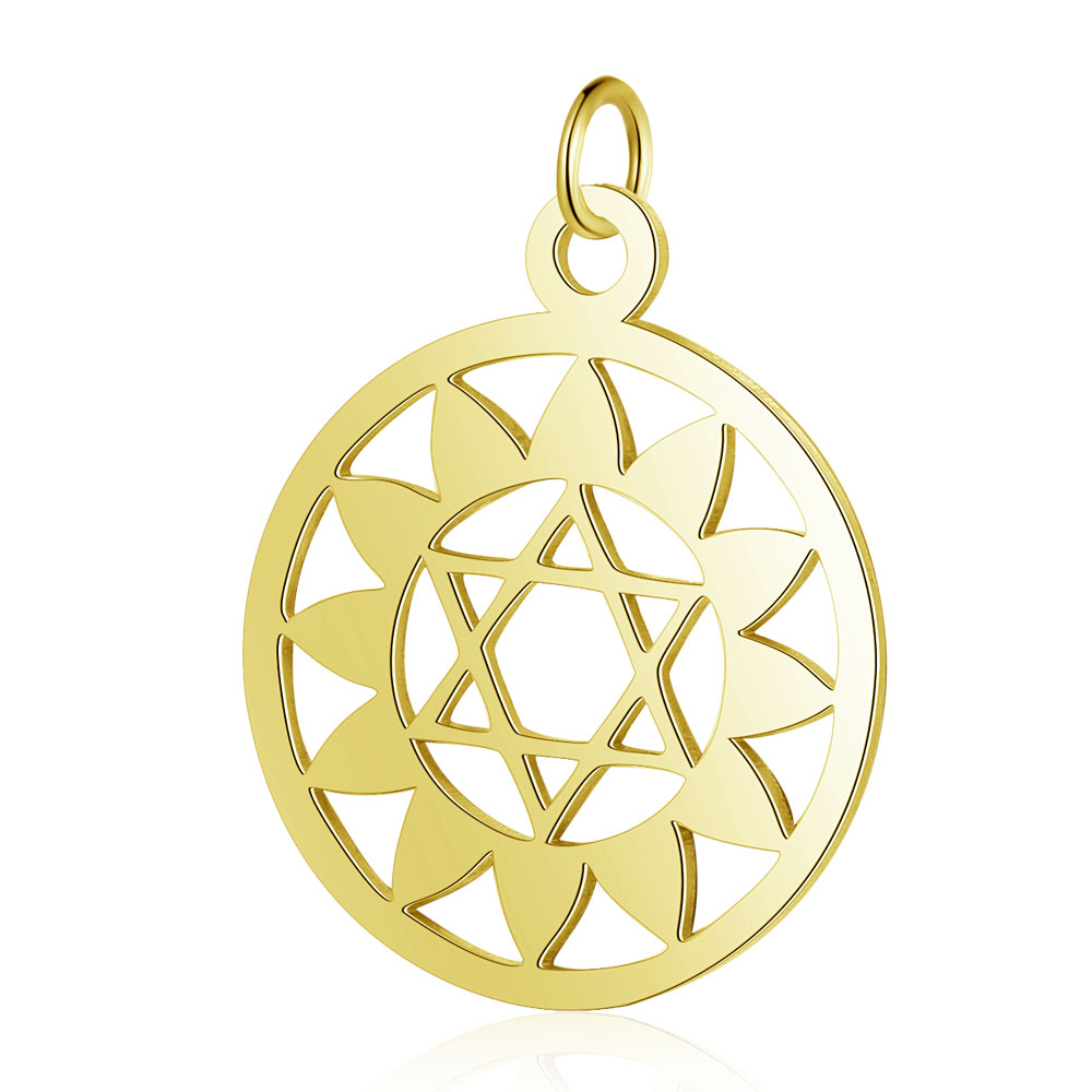 Chakraberlock Anahata 23 mm guldfärgat stål
