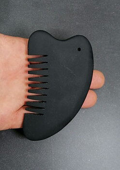 Gua sha i Bian Sten - Hjärta med kam 