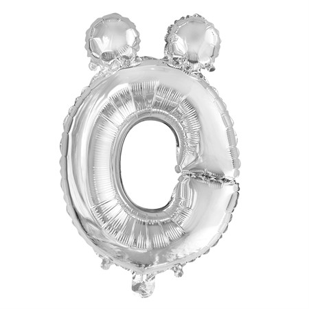 Ballong med bokstav, silverfärgad - Ö