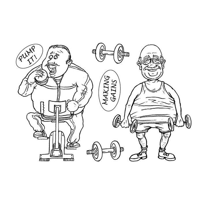 The Card Hut Clear Stamps - Keeping Fit