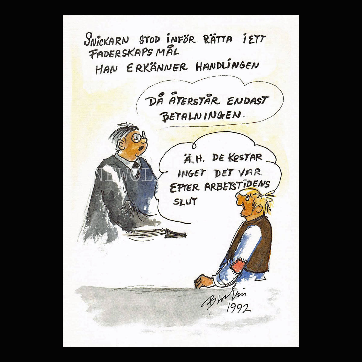 FADERSKAP .. - Nr: 25 Bror-Erics Värsta - Vykort A5