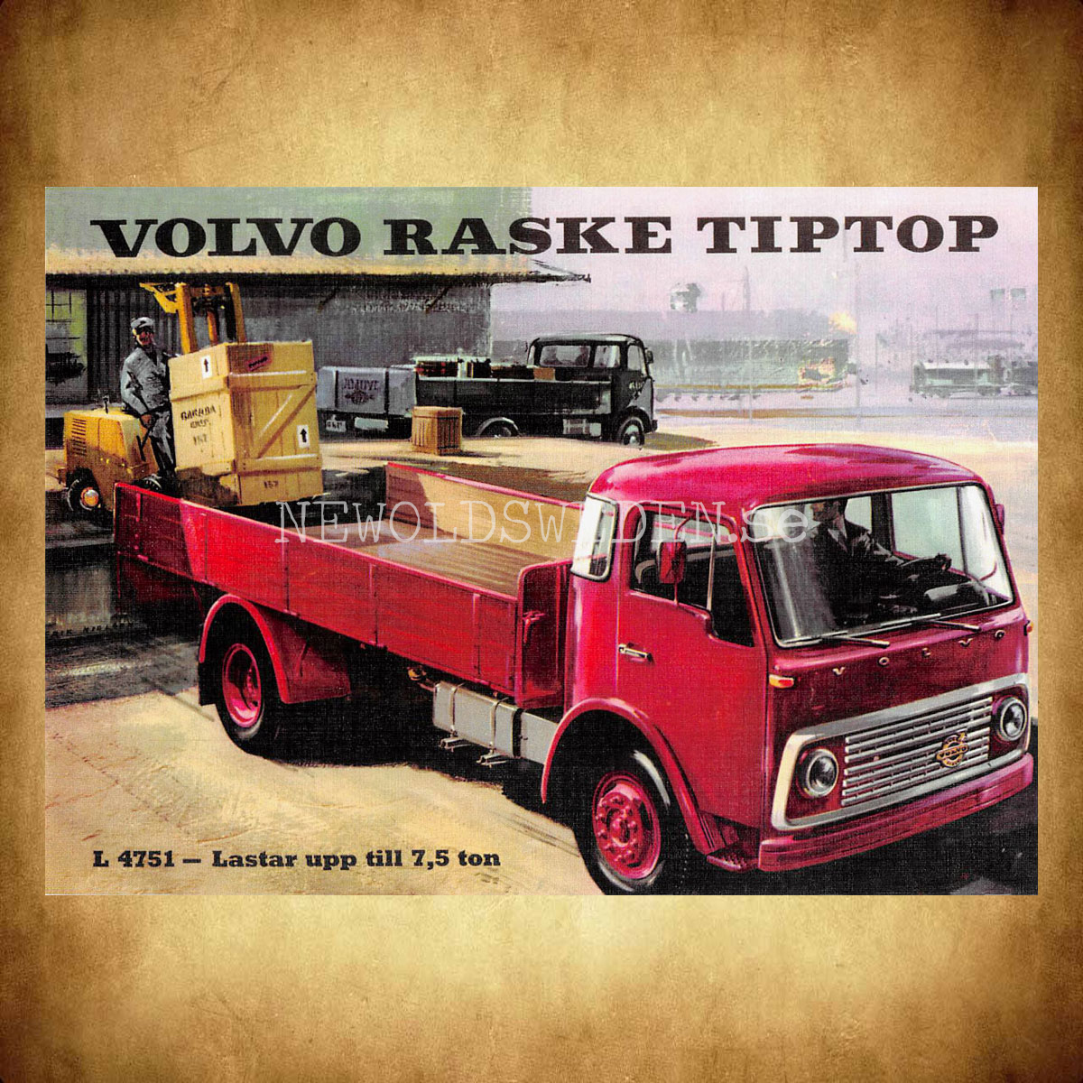 Volvo L 4751 RASKE TIPTOP - Vykort A5 - 2
