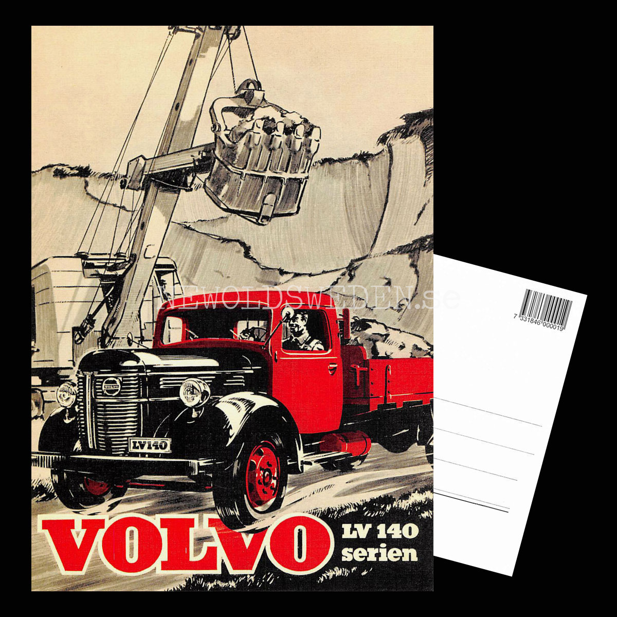 Volvo LV 140 serien - Vykort A5 - 3