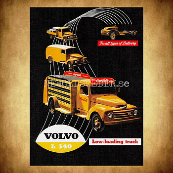 Volvo L 340 Coca-Cola Low-loading truck - Vykort A5