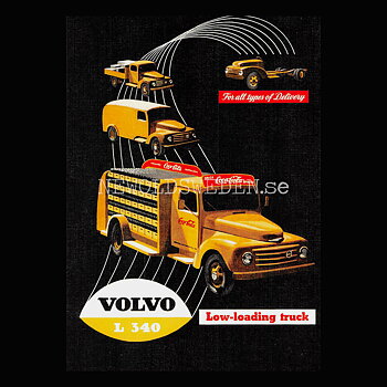 Volvo L 340 Coca-Cola Low-loading truck - Vykort A5