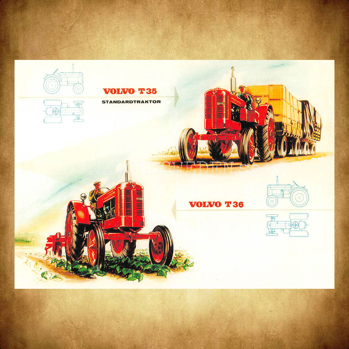 Volvo T35 - T36 - Vykort A5 - 2