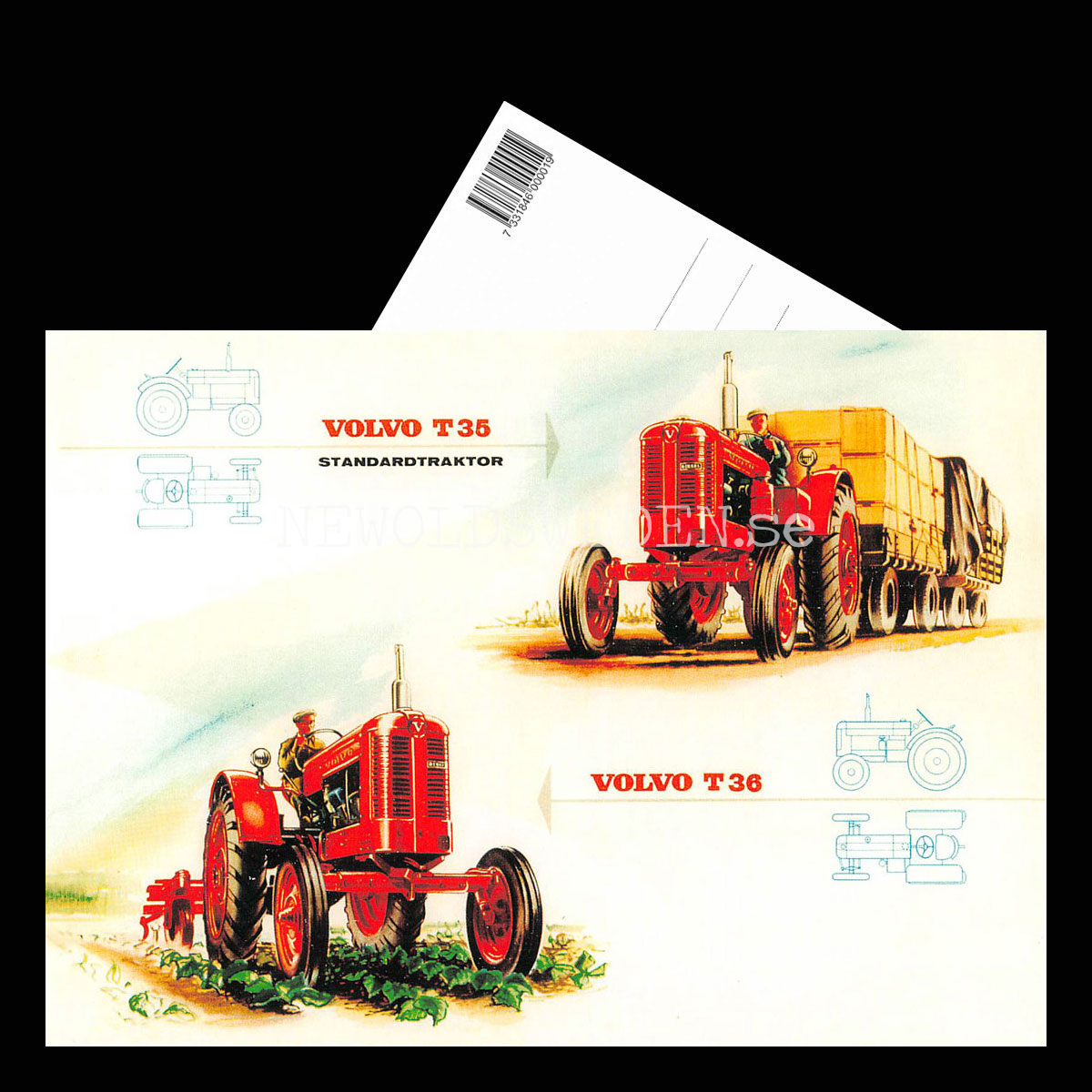 Volvo T35 - T36 - Vykort A5 - 3