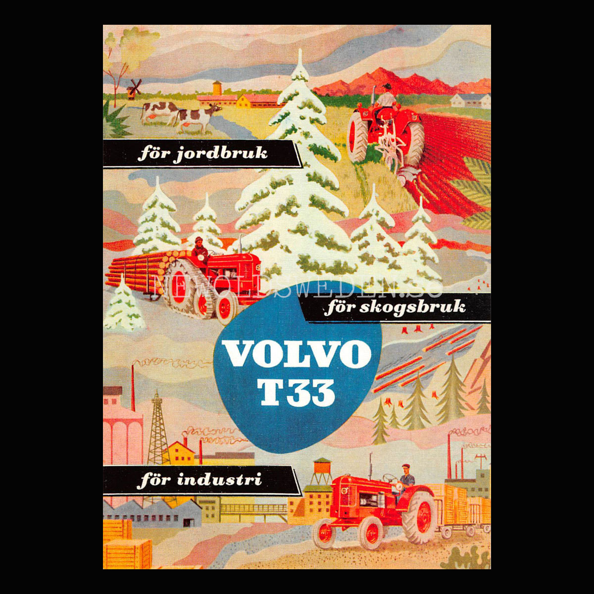 Volvo T33 Jordbruk Skogsbruk Industri - Vykort A5