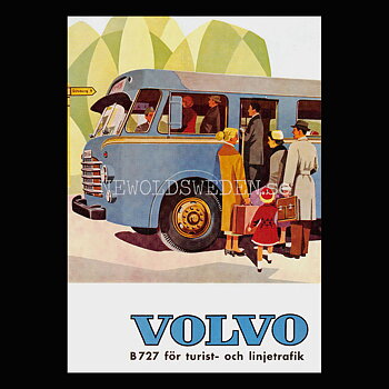 Volvo B727 Buss - Vykort A5