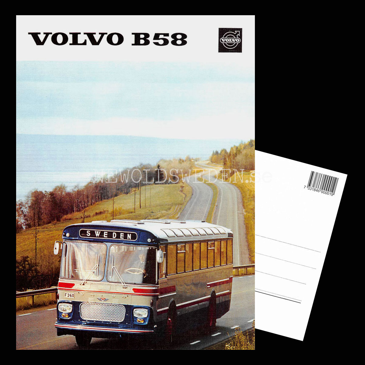 Volvo B58 Buss - Vykort A5 - 3