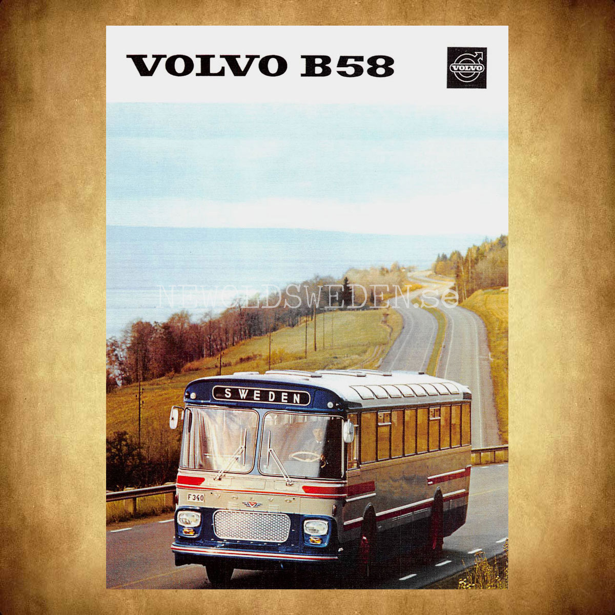 Volvo B58 Buss - Vykort A5 - 2