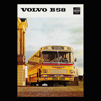 Volvo B58 Buss - Vykort A5