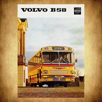 Volvo B58 Buss - Vykort A5