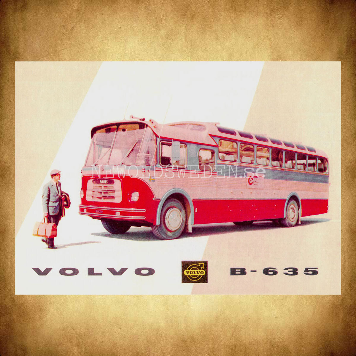 Volvo B635 Buss - Vykort A5 - 2
