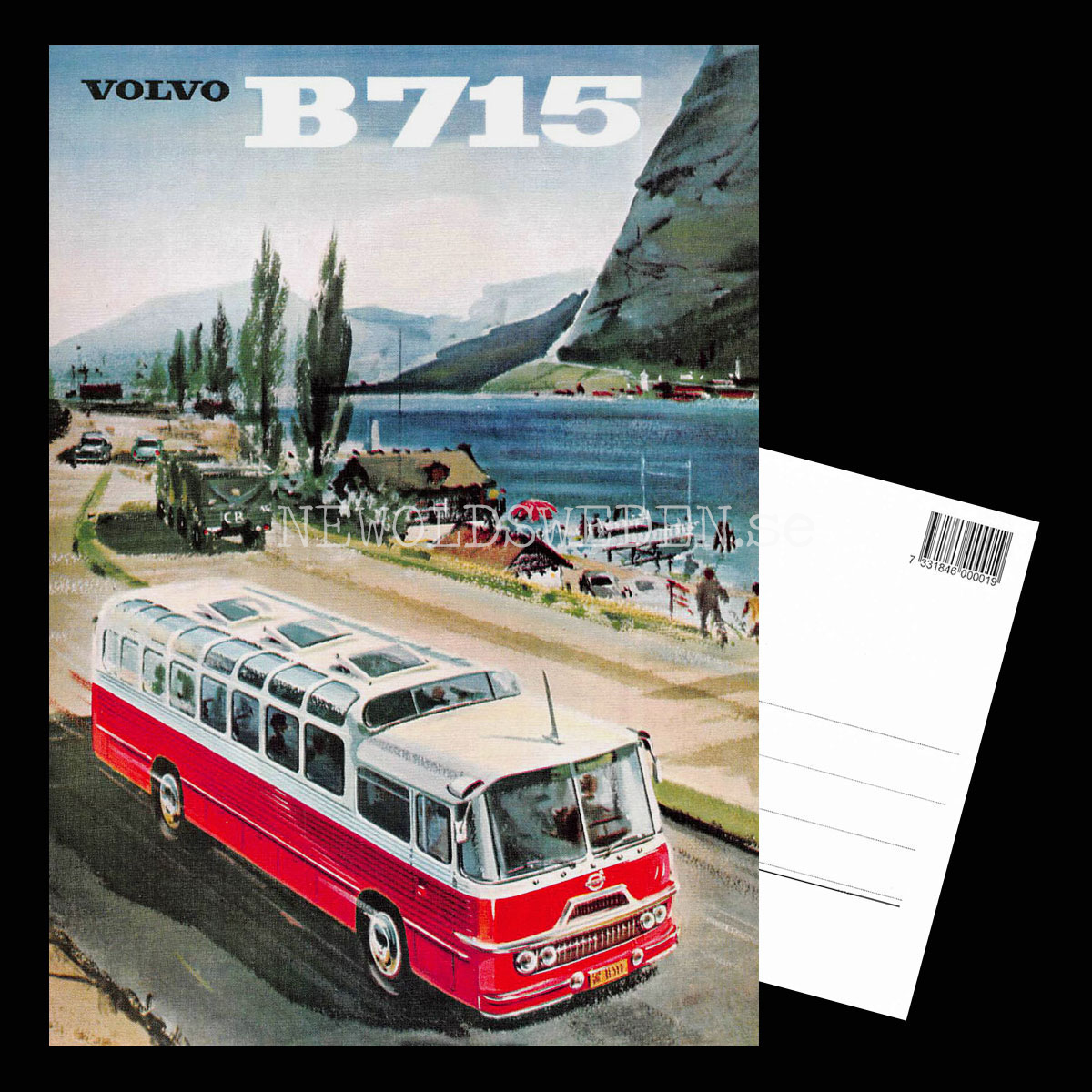 Volvo B715 Buss - Vykort A5 - 3