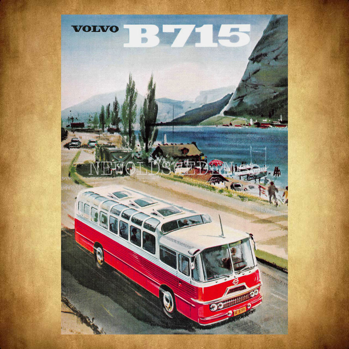 Volvo B715 Buss - Vykort A5 - 2