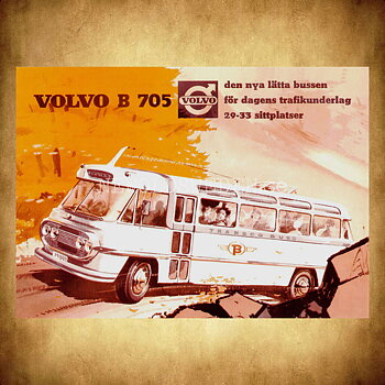 Volvo B705 TRANSCO BUSS - Vykort A5