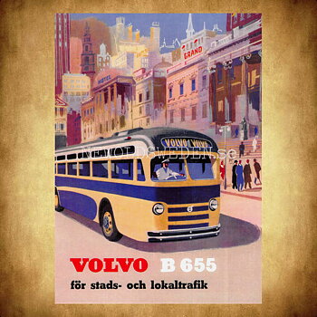 Volvo B655 Buss - Vykort A5