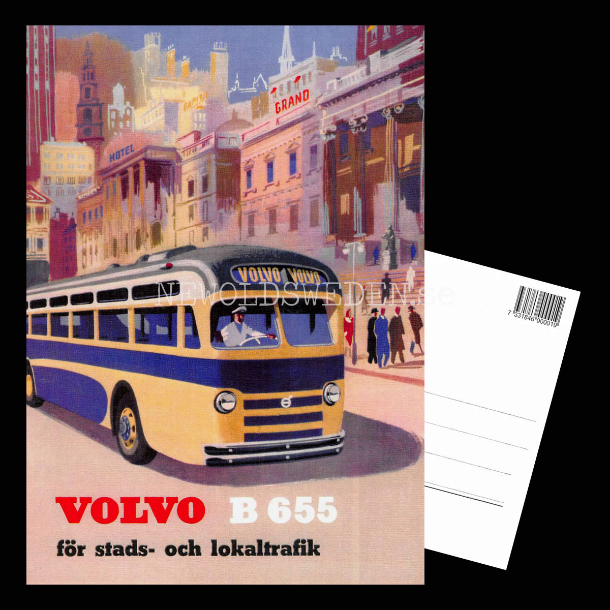 Volvo B655 Buss - Vykort A5 - 3