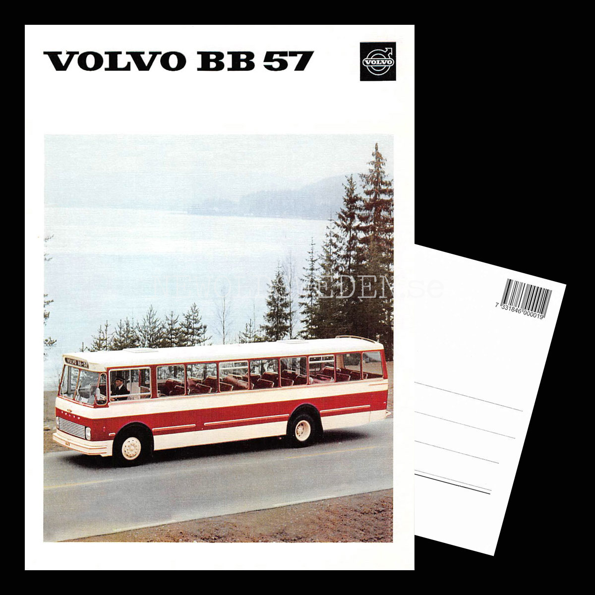 Volvo BB57 Buss - Vykort A5 - 3