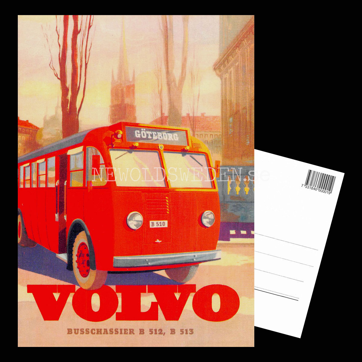 Volvo B512 - B513 Buss - Vykort A5 - 3