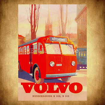 Volvo B512 - B513 Buss - Vykort A5