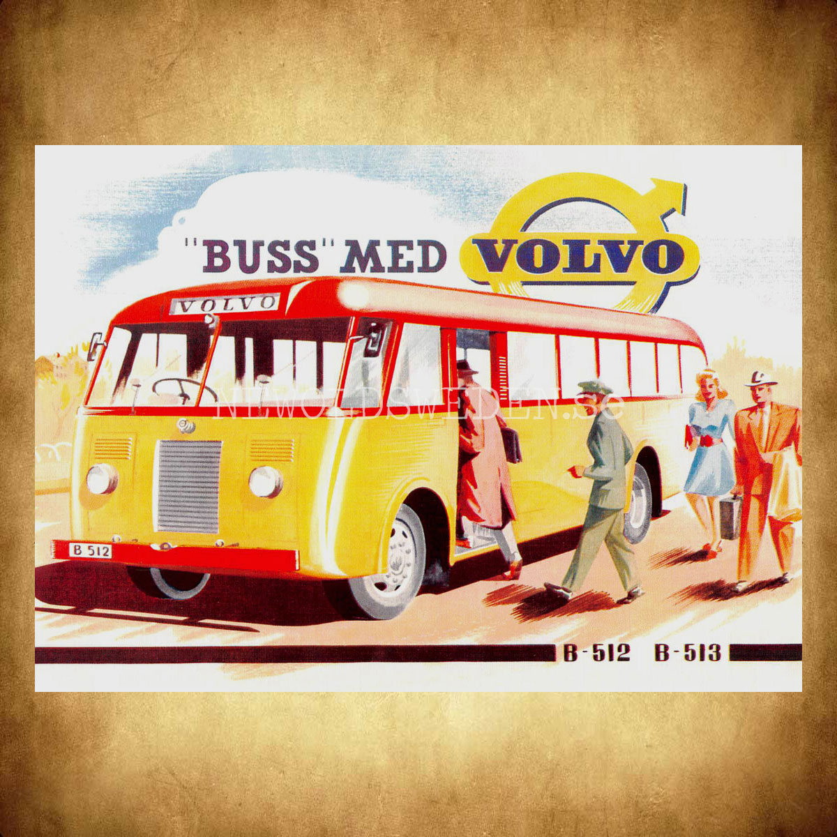 Volvo B512 - B513 Buss - Vykort A5 - 2