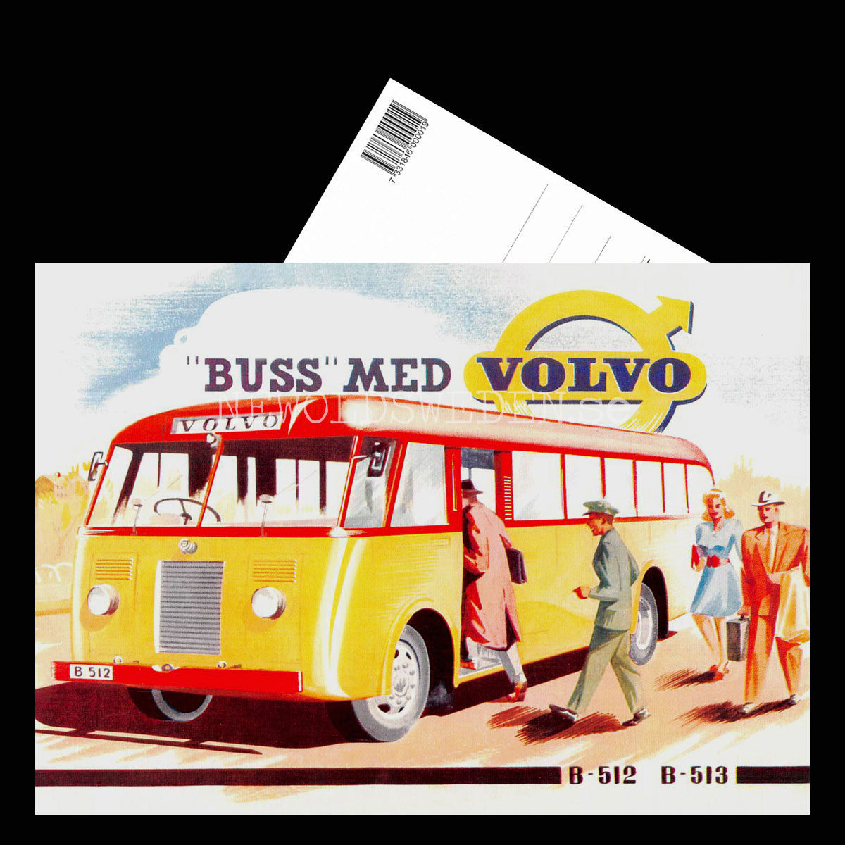 Volvo B512 - B513 Buss - Vykort A5 - 3