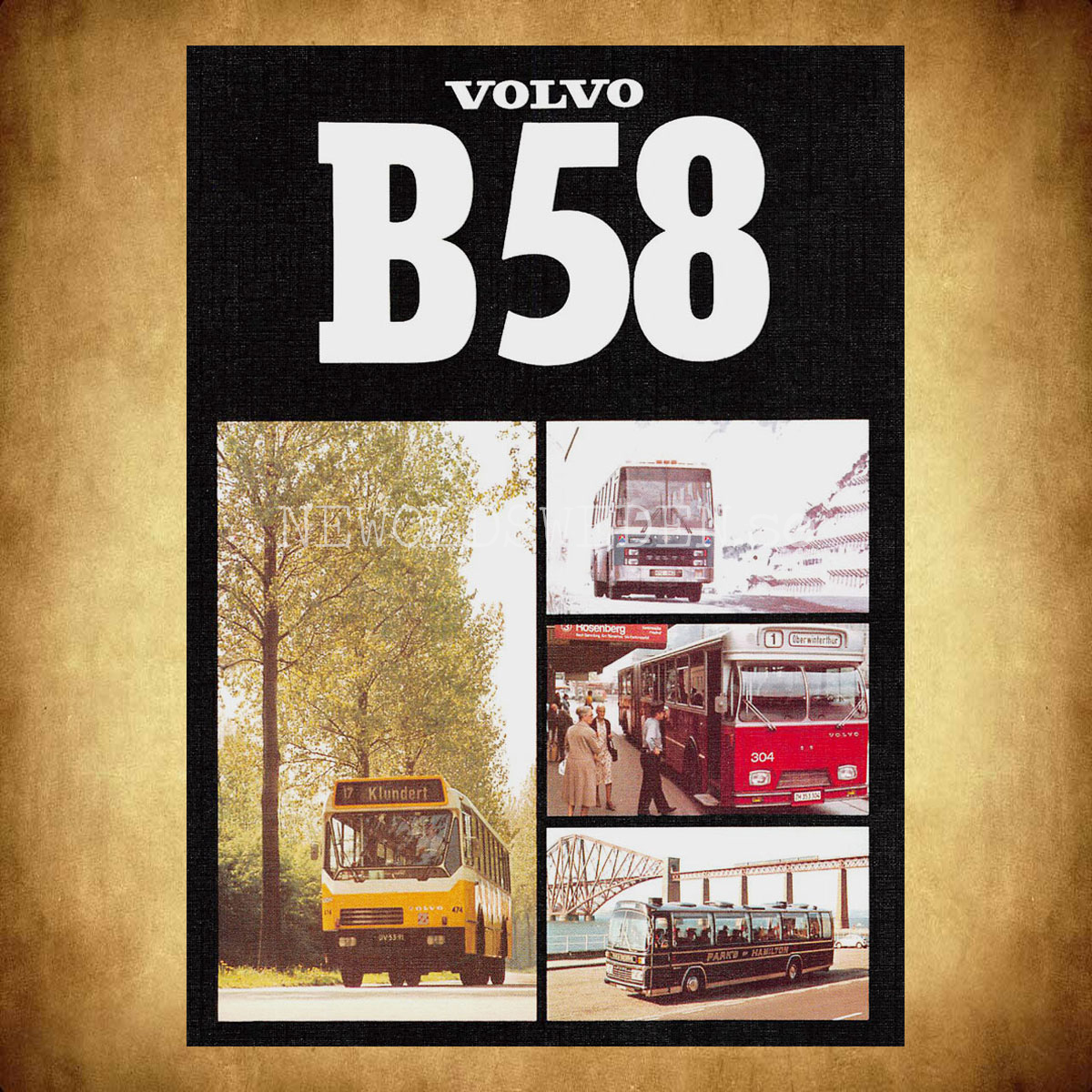 Volvo B58 Buss - Vykort A5 - 2