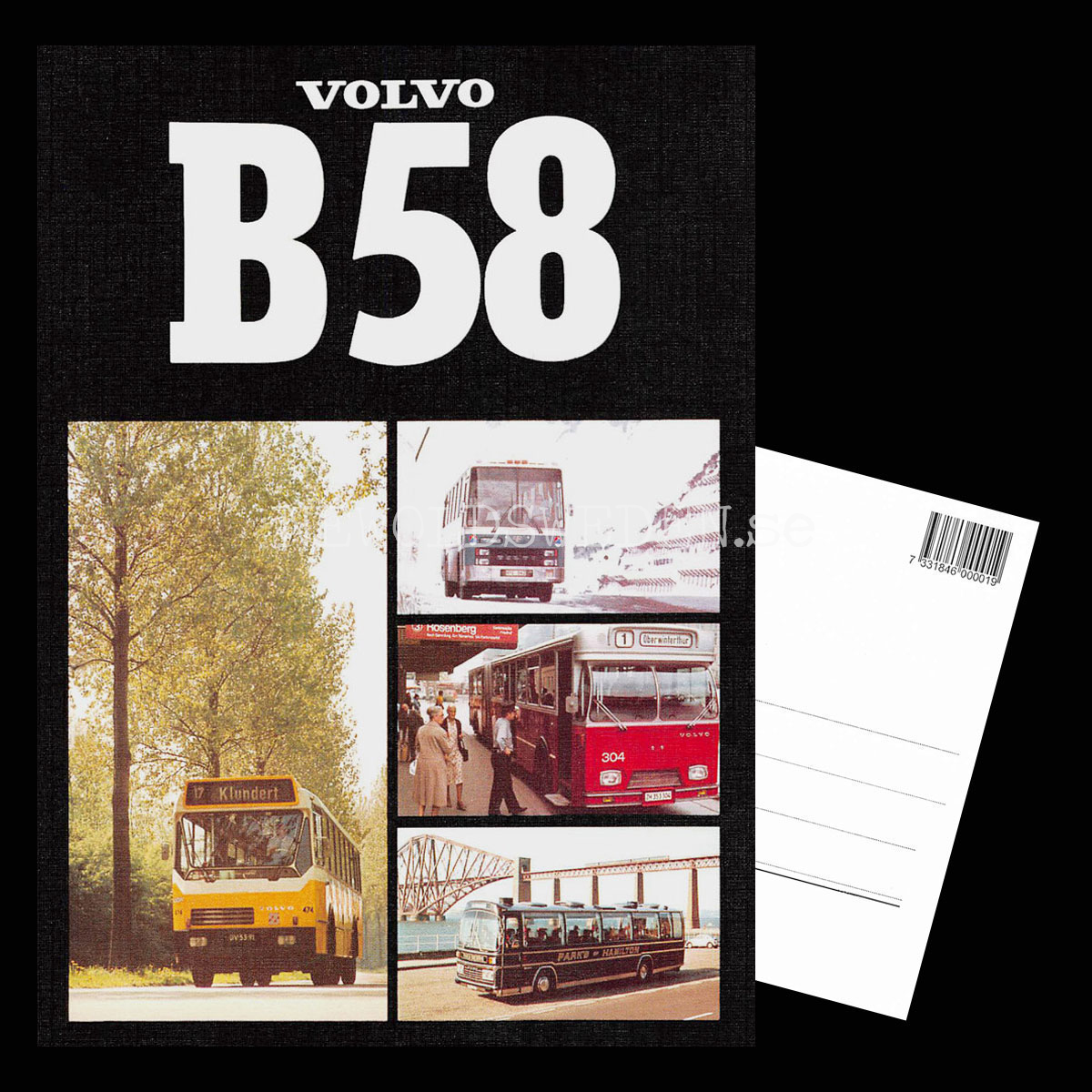 Volvo B58 Buss - Vykort A5 - 3