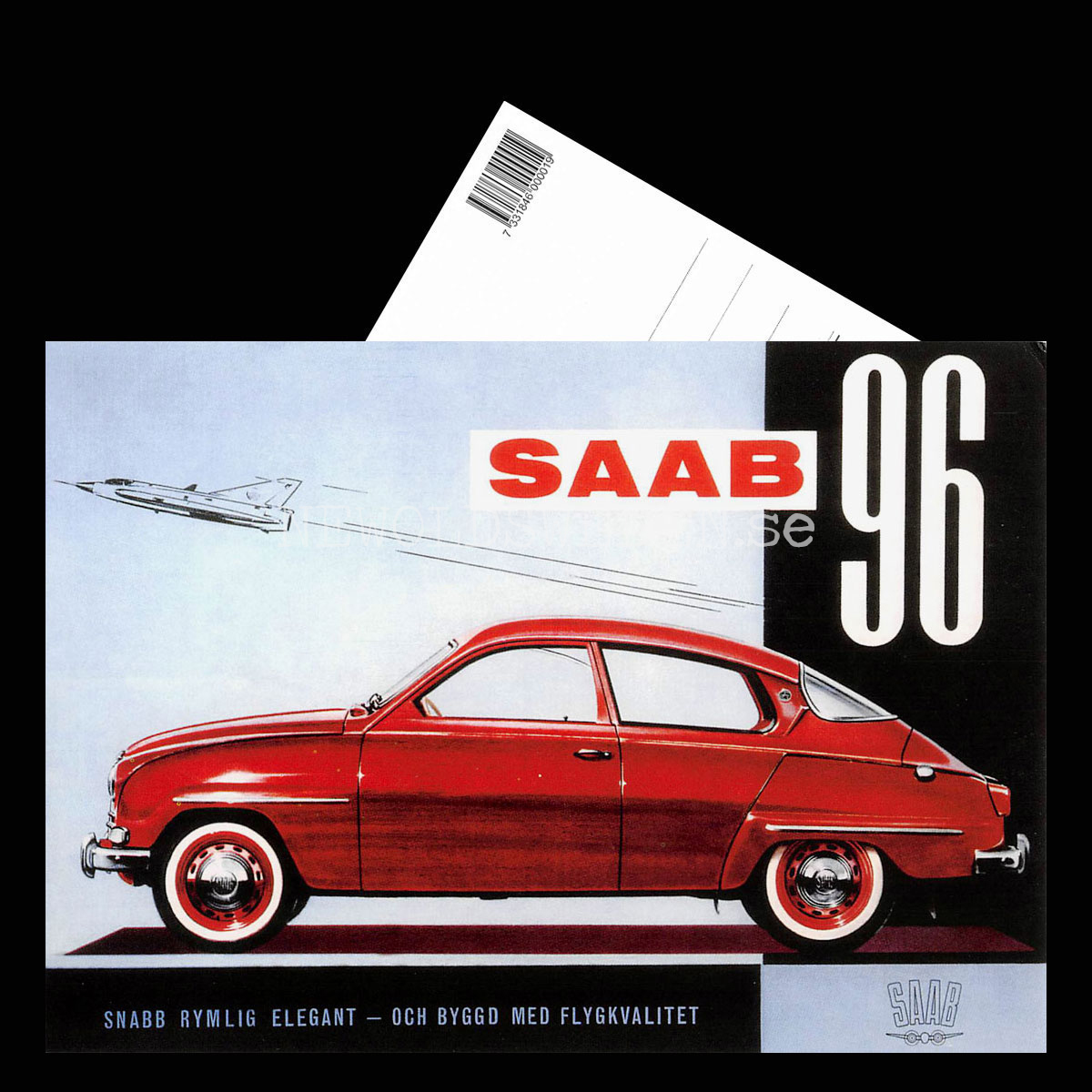 SAAB 96 - Vykort A5 - 3