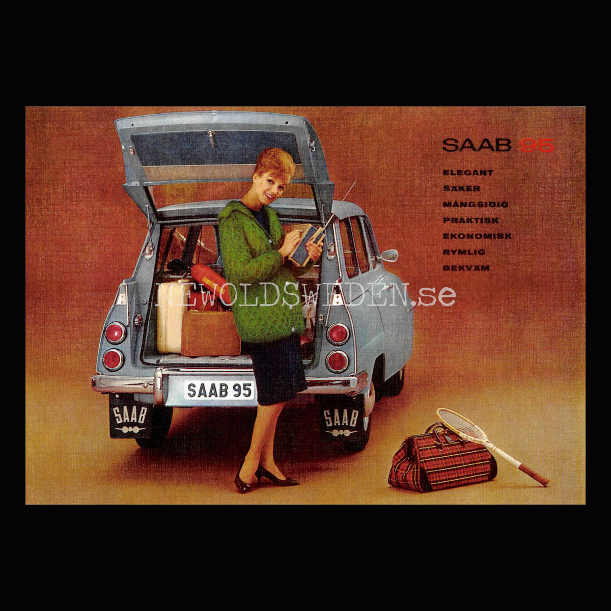 SAAB 95 - Vykort A5