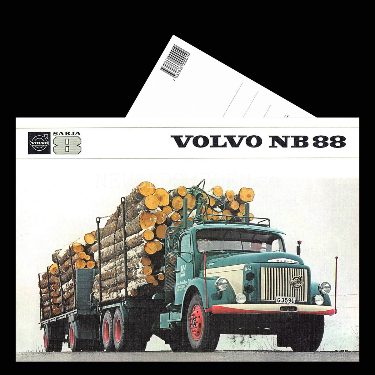Volvo NB 88 - SARJA 8 - Vykort A5 - 3