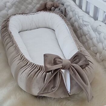 Babynest Bella gråbeige design 125