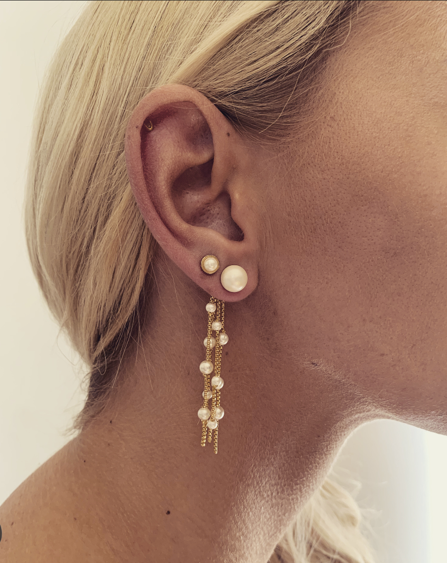 Pearl tassel ear gold - 3