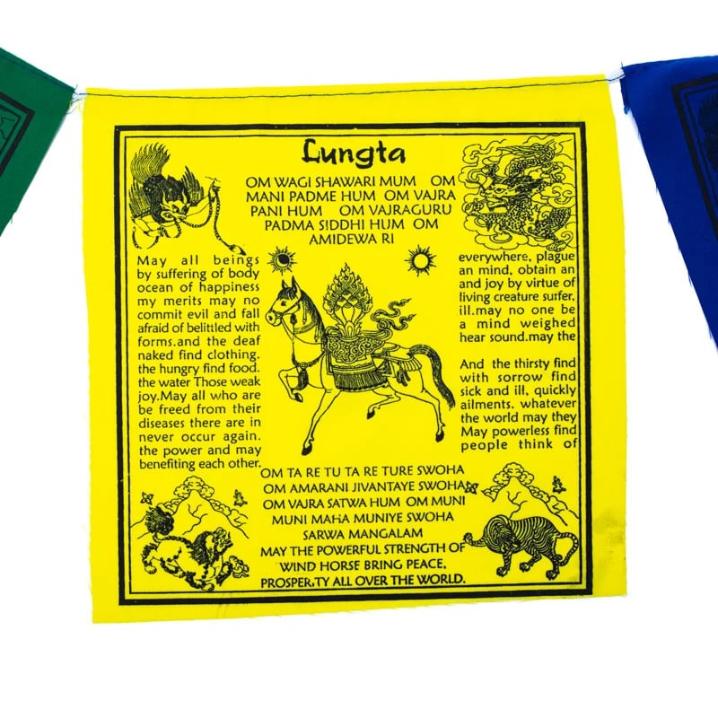 Tibetan Böneflaggor    Lungta - 6