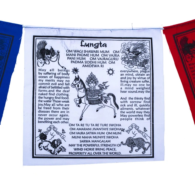 Tibetan Böneflaggor    Lungta - 4
