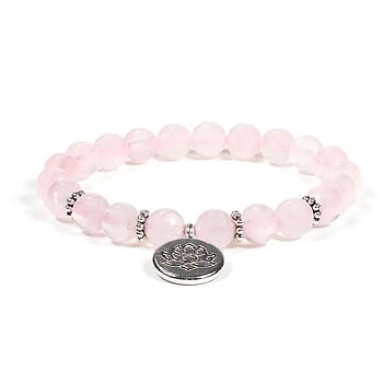 Rosenkvarts Armband med Lotus