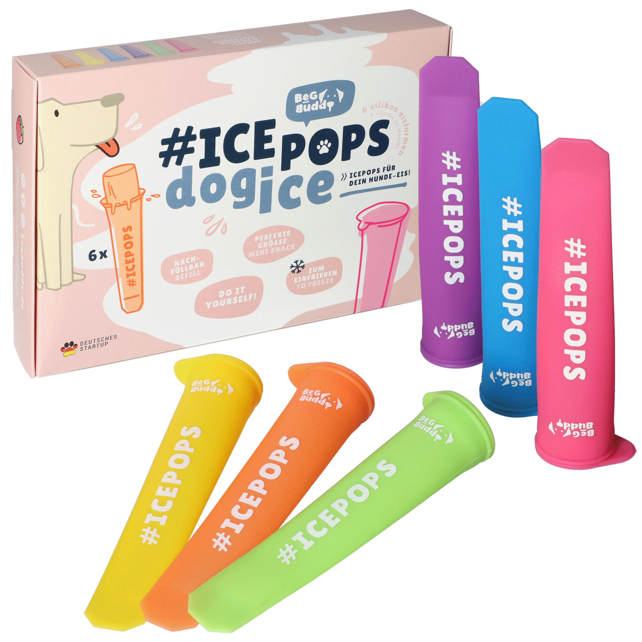 Icepops Silikonform 6-pack 