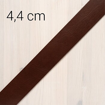 Leather strap for belt Dark brown 4.4 cm