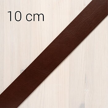 Leather strap for belt Dark brown 10 cm