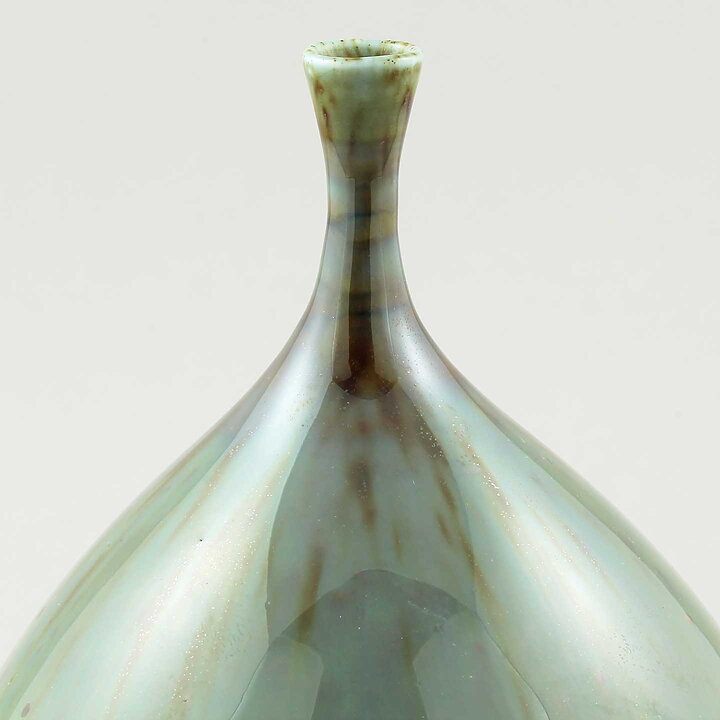 イサク・イサクソン　一点もの！ グリーンの花瓶  2000年代  (17cm)