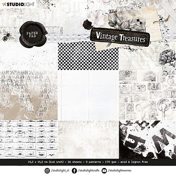 Studio Light Paper Pad Vintage Treasures nr 43