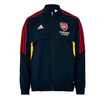 2022/2023 ARSENAL ADIDAS PRESENTATION JACKET - BLÅ