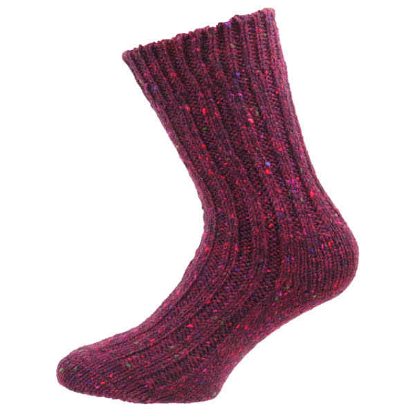 Avignon Raggsocka Röd melerad 100% Ull