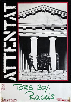 ATTENTAT - Stockholm 30 Jan konsertposter (1986)
