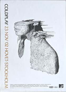 COLDPLAY - Stockholm 23 Nov Konsertaffisch (2002) 