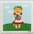 Pia Rönndahl (Summer in Sweden 1985) Summer Girl Wall Plaque 15 cm with Box