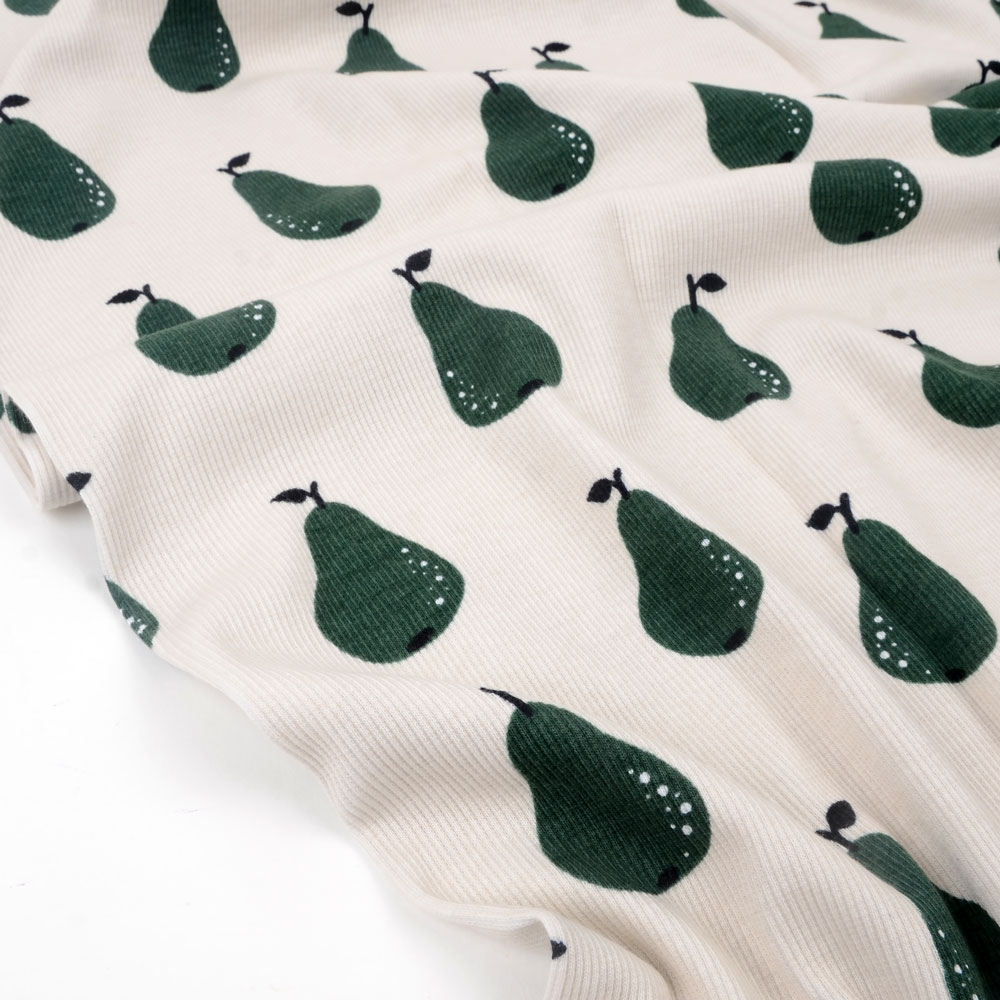 PEAR RIBBED - FOREST GREEN