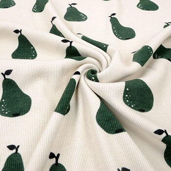 PEAR RIBBED - FOREST GREEN